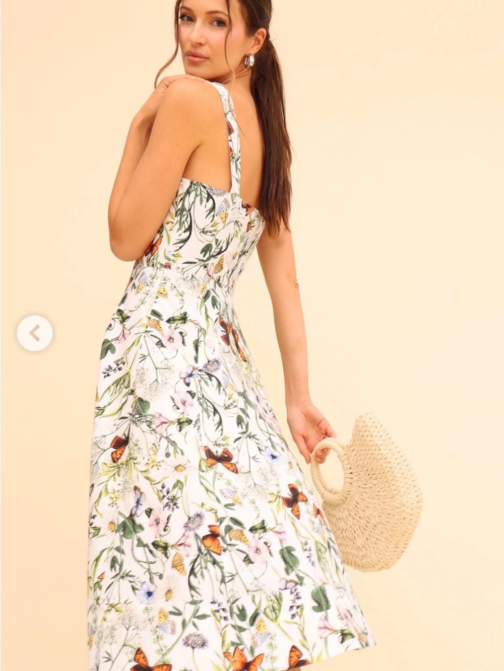 Avec Les Filles White Floral & Butterfly Maxi Dress - Picture 3 of 14